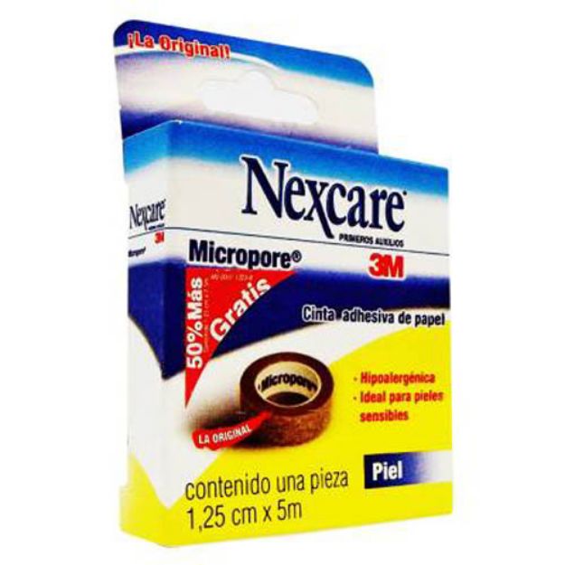 Imagen de Cinta adhesiva color piel 1.25 cm x 5 m Nexcare Micropore 1pg