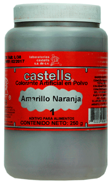 Imagen de Color amarillo naranja carne pastor Castells Bote de 250 g