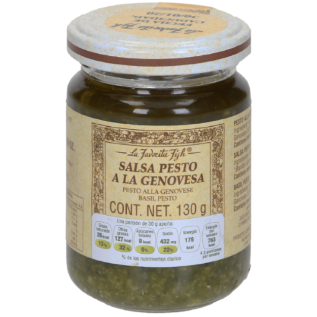 Imagen de Salsa PESTO a la Genovesa Italiano Fco. 130 gr La Favorita