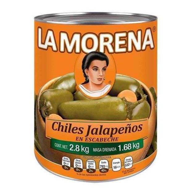 ChilesJalapeñosLata2.8kgLaMorena