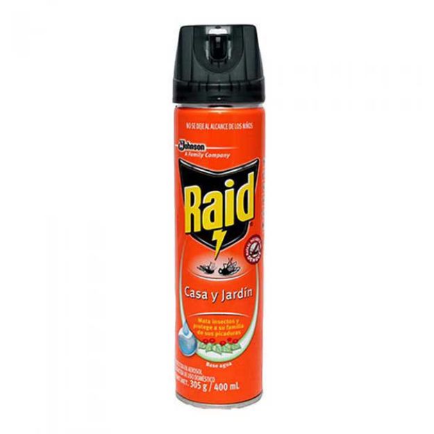 Imagen de Insecticida Raid Casa y Jardin 400 Ml. (Naranja)