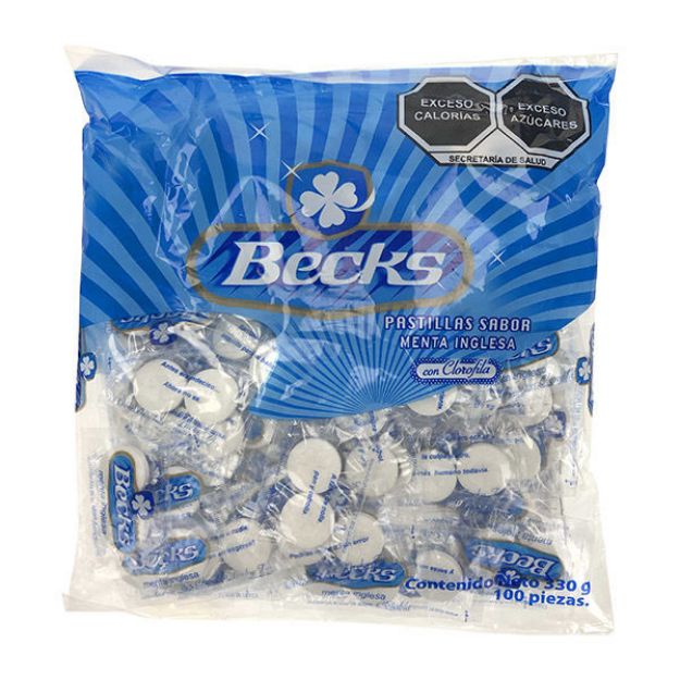 Imagen de Pastillas de Menta USHER BECKS 310 gr 100 pz aprox (IEPS INC)