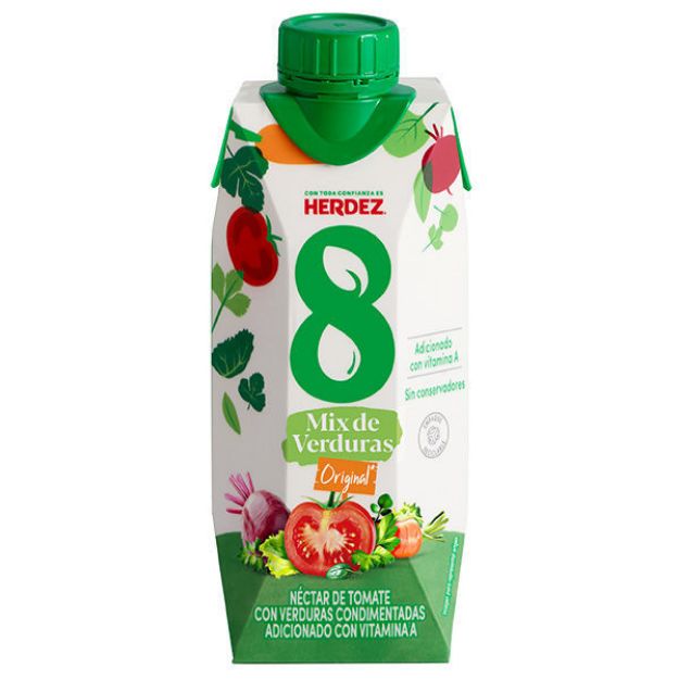 Imagen de Jugo V8 Mix de Verduras Herdez 24 de 335 mL Tetra