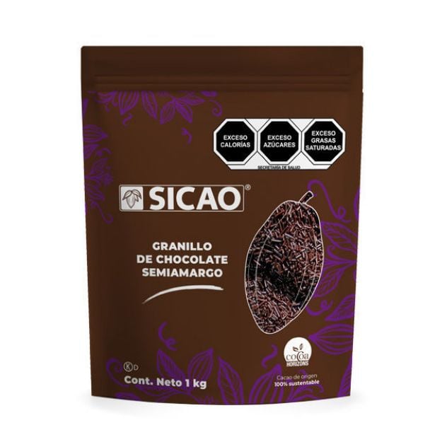 Imagen de Granillo de Chocolate Semiamargo SICAO 1Kg (IEPS INC) 7170404-A99